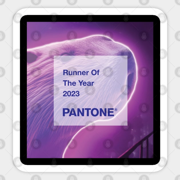 Pantone Runner of the year, Capyrunner Sticker by theartistmusician